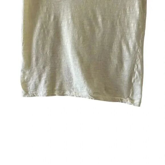 J Crew Vintage Cotton V-Neck Lime Yellow Short Sleeves T-Shirt S #1229 - Picture 4 of 11